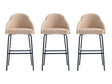 Gracie Barstool in Tan and Black (set of 3) by Manhattan Comfort at Eve Furniture