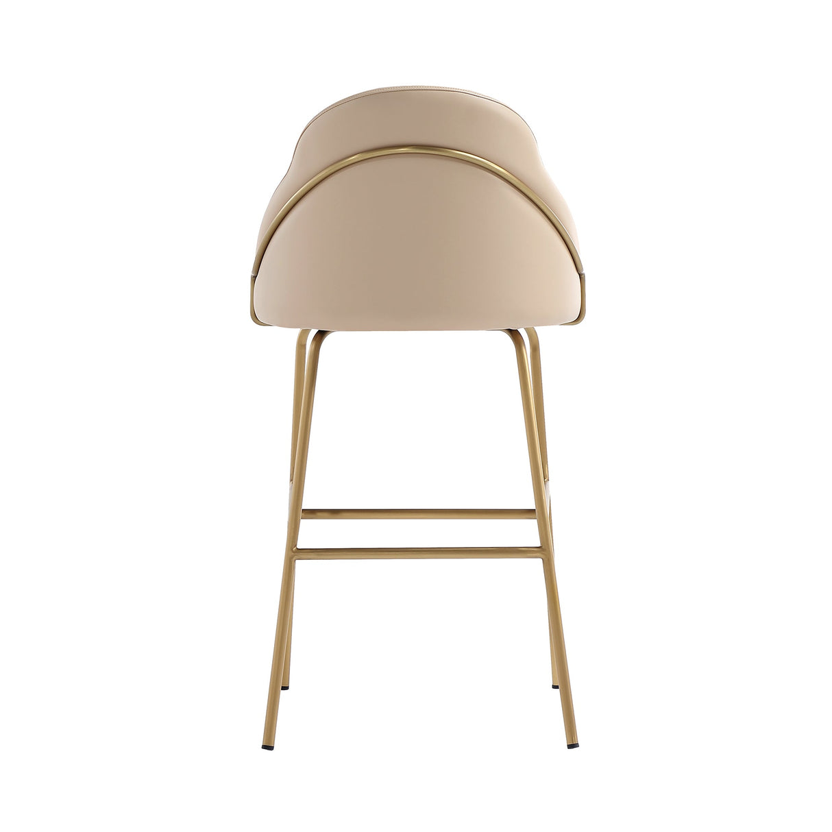 Gracie Barstool in Tan and Gold by Manhattan Comfort at Eve Furniture