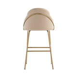 Gracie Barstool in Tan and Gold by Manhattan Comfort at Eve Furniture