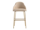Gracie Barstool in Tan and Gold by Manhattan Comfort at Eve Furniture