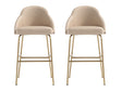 Gracie Barstool in Tan and Gold (set of 2) by Manhattan Comfort at Eve Furniture