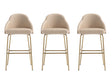 Gracie Barstool in Tan and Gold (set of 3) by Manhattan Comfort at Eve Furniture