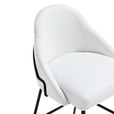 Gracie Barstool in White and Black by Manhattan Comfort at Eve Furniture