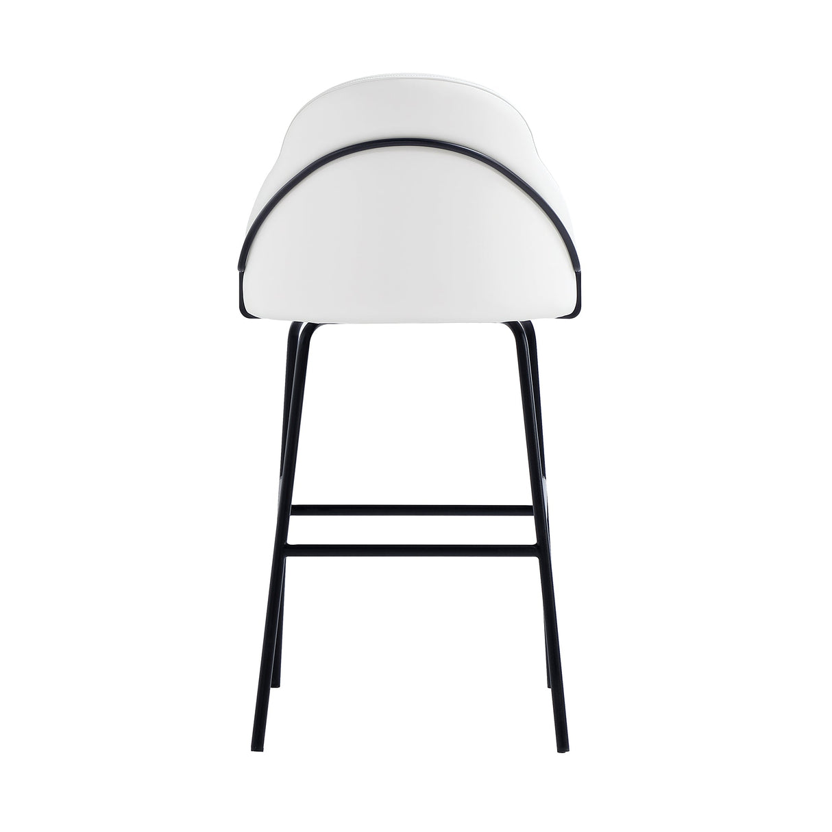 Gracie Barstool in White and Black by Manhattan Comfort at Eve Furniture