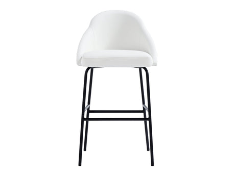 Gracie Barstool in White and Black by Manhattan Comfort at Eve Furniture