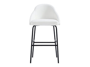 Gracie Barstool in White and Black by Manhattan Comfort at Eve Furniture