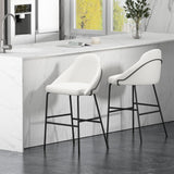 Gracie Barstool in White and Black (set of 2) by Manhattan Comfort at Eve Furniture