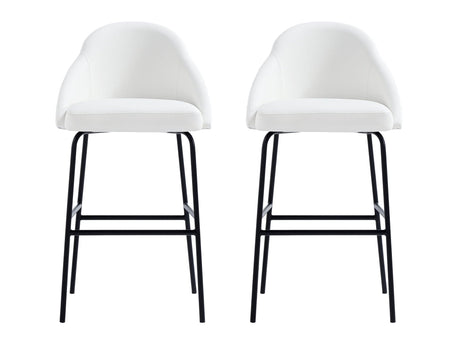 Gracie Barstool in White and Black (set of 2) by Manhattan Comfort at Eve Furniture