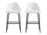 Gracie Barstool in White and Black (set of 2) by Manhattan Comfort at Eve Furniture