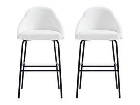 Gracie Barstool in White and Black (set of 2) by Manhattan Comfort at Eve Furniture