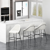 Gracie Barstool in White and Black (set of 3) by Manhattan Comfort at Eve Furniture