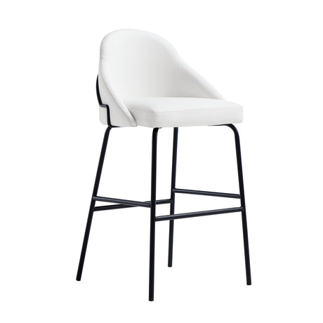 Gracie Barstool in White and Black (set of 3) by Manhattan Comfort at Eve Furniture