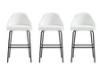 Gracie Barstool in White and Black (set of 3) by Manhattan Comfort at Eve Furniture
