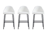 Gracie Barstool in White and Black (set of 3) by Manhattan Comfort at Eve Furniture