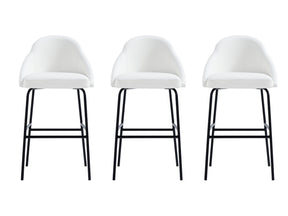 Gracie Barstool in White and Black (set of 3) by Manhattan Comfort at Eve Furniture