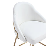 Gracie Barstool in White and Gold by Manhattan Comfort at Eve Furniture