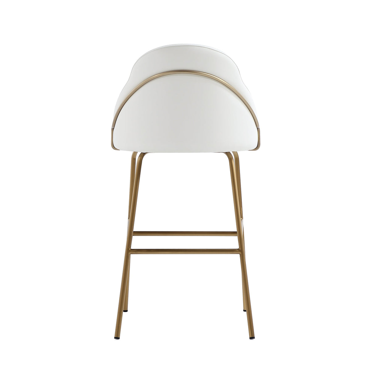Gracie Barstool in White and Gold by Manhattan Comfort at Eve Furniture