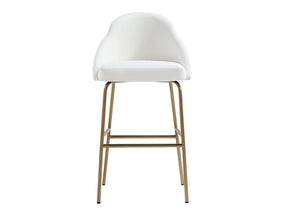 Gracie Barstool in White and Gold by Manhattan Comfort at Eve Furniture