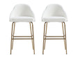 Gracie Barstool in White and Gold (set of 2) by Manhattan Comfort at Eve Furniture