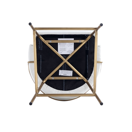 Gracie Barstool in White and Gold (set of 3) by Manhattan Comfort at Eve Furniture