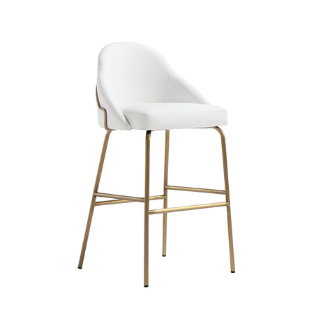 Gracie Barstool in White and Gold (set of 3) by Manhattan Comfort at Eve Furniture