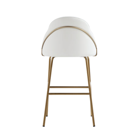 Gracie Barstool in White and Gold (set of 3) by Manhattan Comfort at Eve Furniture