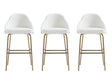 Gracie Barstool in White and Gold (set of 3) by Manhattan Comfort at Eve Furniture