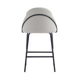 Gracie Counter Stool in Stone and Black by Manhattan Comfort at Eve Furniture