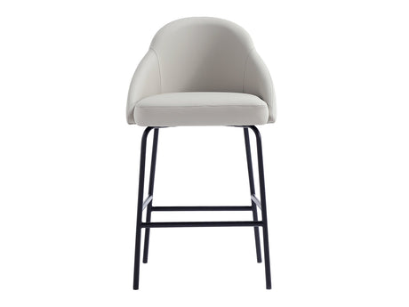Gracie Counter Stool in Stone and Black by Manhattan Comfort at Eve Furniture