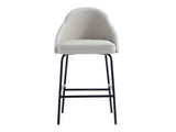Gracie Counter Stool in Stone and Black by Manhattan Comfort at Eve Furniture