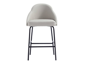 Gracie Counter Stool in Stone and Black by Manhattan Comfort at Eve Furniture