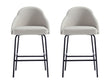 Gracie Counter Stool in Stone and Black (set of 2) by Manhattan Comfort at Eve Furniture