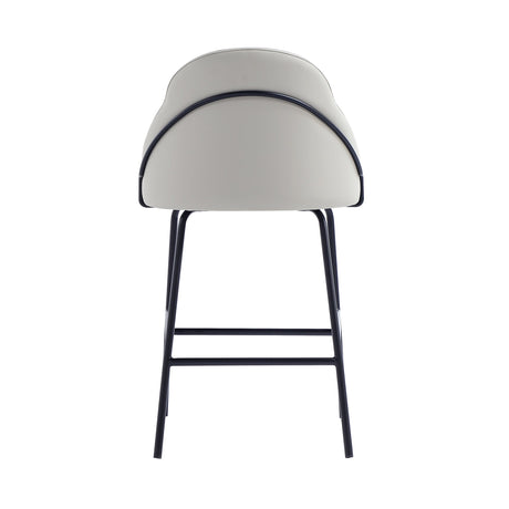 Gracie Counter Stool in Stone and Black (set of 3) by Manhattan Comfort at Eve Furniture