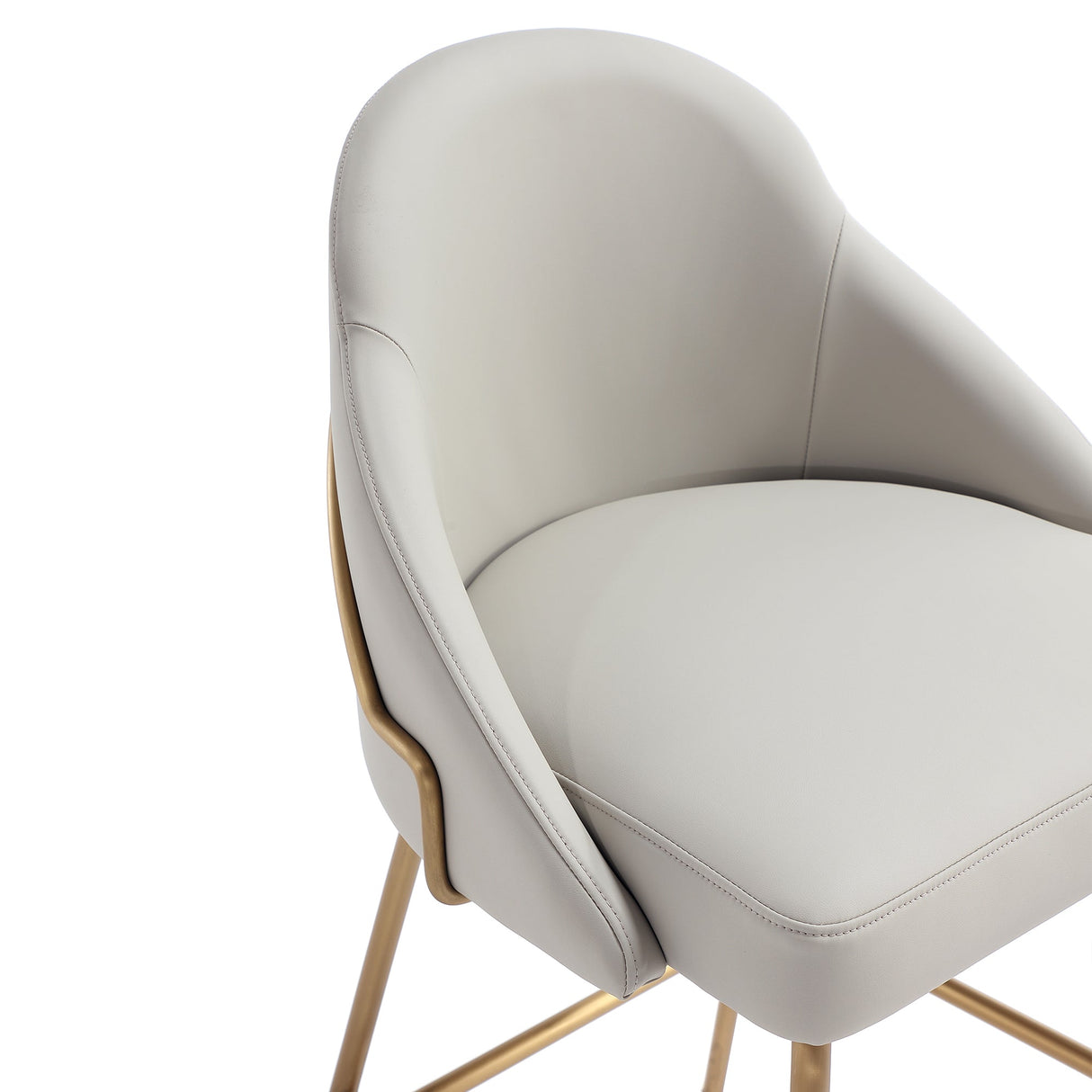 Gracie Counter Stool in Stone and Gold by Manhattan Comfort at Eve Furniture