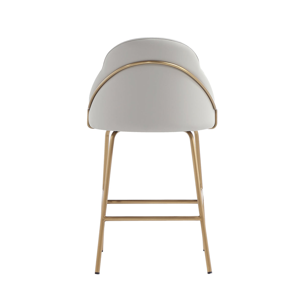 Gracie Counter Stool in Stone and Gold by Manhattan Comfort at Eve Furniture