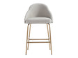 Gracie Counter Stool in Stone and Gold by Manhattan Comfort at Eve Furniture
