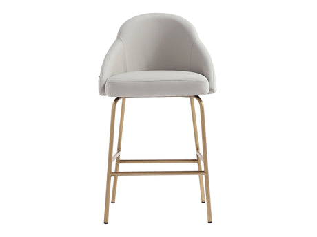 Gracie Counter Stool in Stone and Gold by Manhattan Comfort at Eve Furniture
