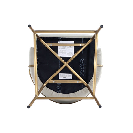 Gracie Counter Stool in Stone and Gold (set of 2) by Manhattan Comfort at Eve Furniture