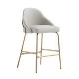Gracie Counter Stool in Stone and Gold (set of 2) by Manhattan Comfort at Eve Furniture