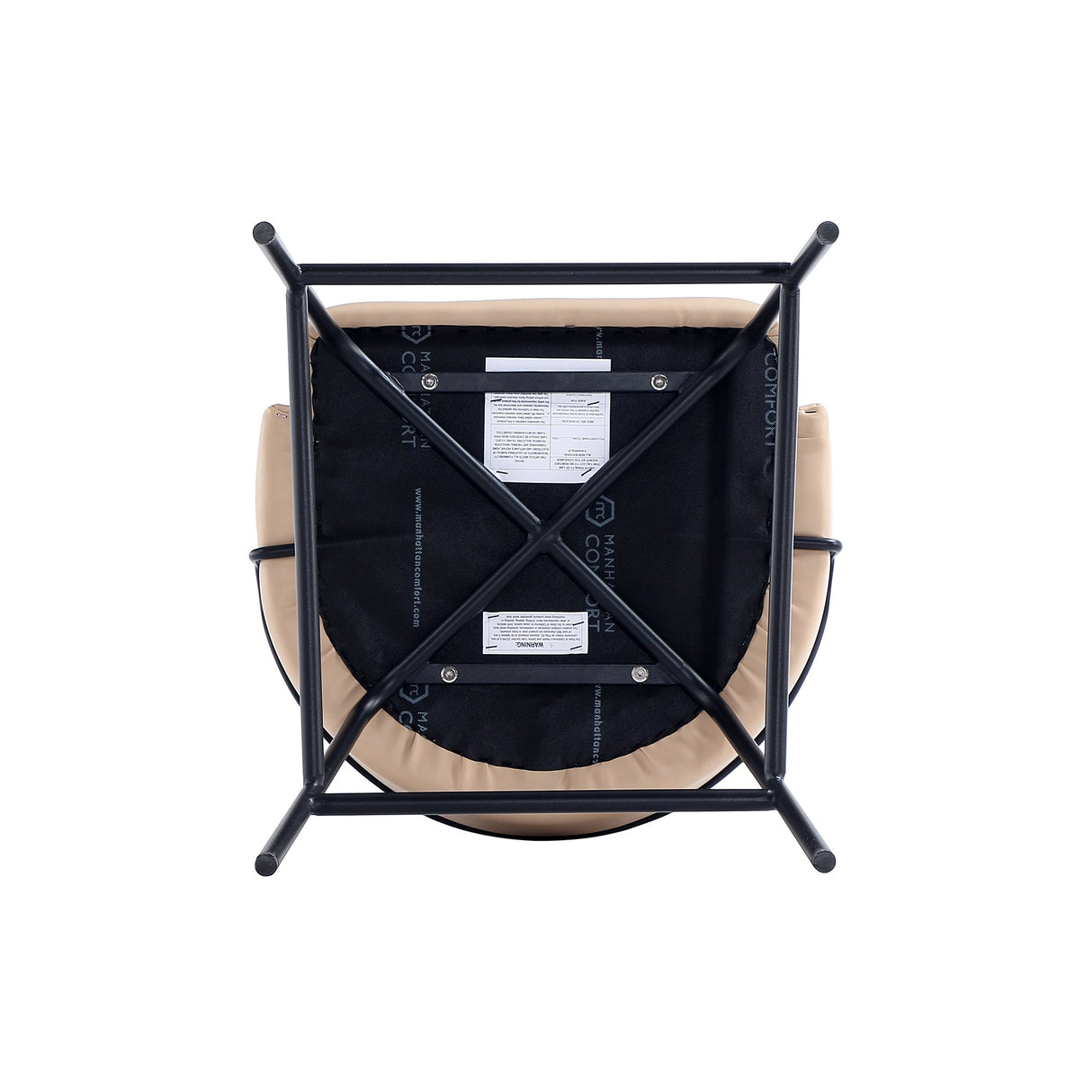 Gracie Counter Stool in Tan and Black by Manhattan Comfort at Eve Furniture