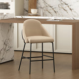 Gracie Counter Stool in Tan and Black by Manhattan Comfort at Eve Furniture