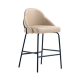 Gracie Counter Stool in Tan and Black by Manhattan Comfort at Eve Furniture