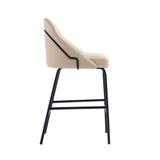 Gracie Counter Stool in Tan and Black by Manhattan Comfort at Eve Furniture