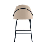 Gracie Counter Stool in Tan and Black by Manhattan Comfort at Eve Furniture