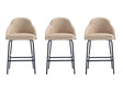Gracie Counter Stool in Tan and Black (set of 3) by Manhattan Comfort at Eve Furniture