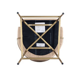 Gracie Counter Stool in Tan and Gold by Manhattan Comfort at Eve Furniture