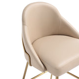 Gracie Counter Stool in Tan and Gold by Manhattan Comfort at Eve Furniture
