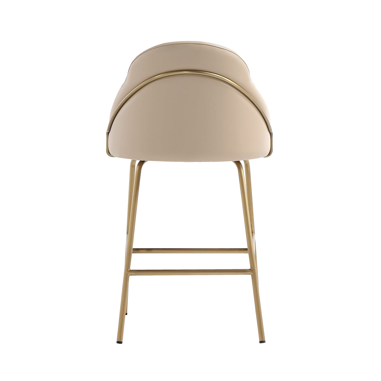 Gracie Counter Stool in Tan and Gold by Manhattan Comfort at Eve Furniture
