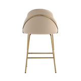 Gracie Counter Stool in Tan and Gold by Manhattan Comfort at Eve Furniture