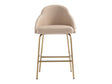 Gracie Counter Stool in Tan and Gold by Manhattan Comfort at Eve Furniture